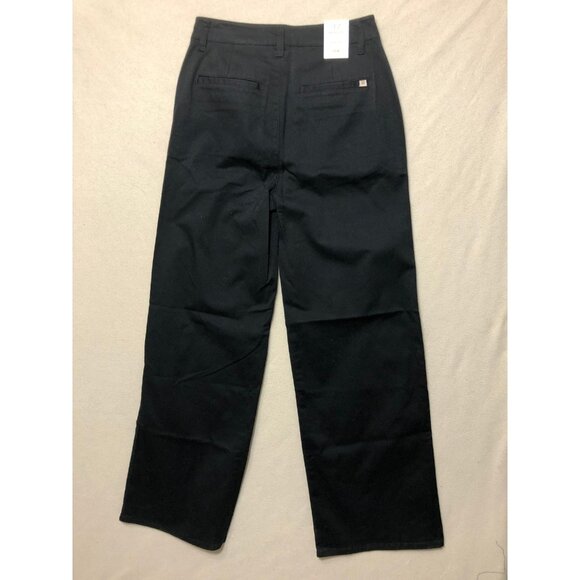 Brixton Wide Leg Pants Womens 25 High Waisted Black Chino Relaxed Fit - Picture 3 of 7